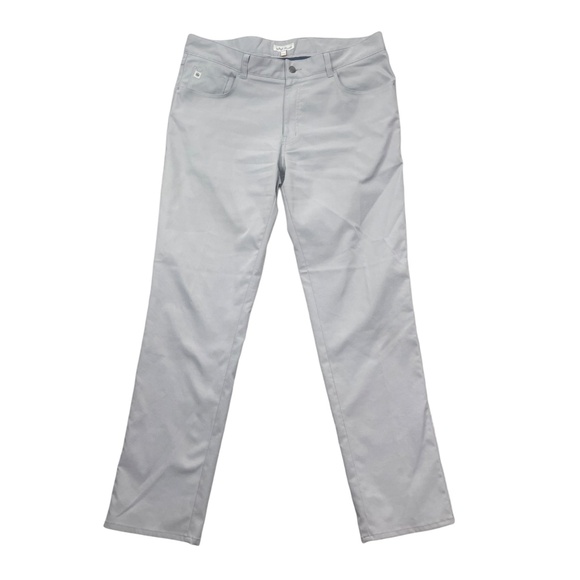 Peter Millar Other - Peter Millar 36 x 32 Light Gray Men’s Zipper Pants Pockets 100% Polyester